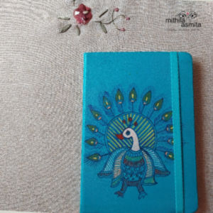 Dancing Peacock Hand Painted Notepad